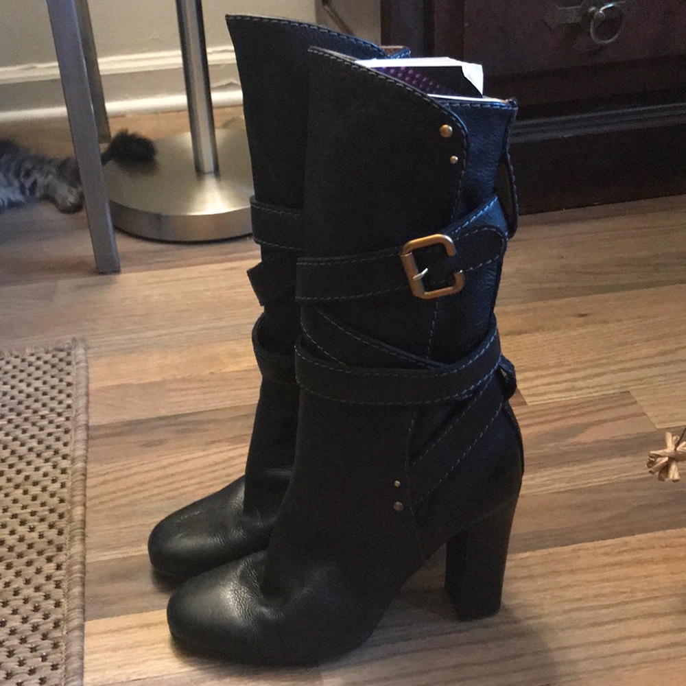 Chloe Stacked Heel Boots size 40